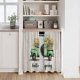 thumbnail image 6 of Hello Spring Kitchen Curtain for Berdoom Living Room Cafe 45 Inch Length, Easter Flowers Green Truck Vintage Floral Grey Tiers Curtains Light Filtering Drapes Window Treatment 2 Panels 52"Wx45"L, 6 of 8