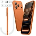 thumbnail image 3 of JETech Magnetic Slim Case for iPhone 17 Pro Max 6.9-Inch Compatible with MagSafe, Camera Lens Full Protection, Soft TPU Thin Protective Phone Cover with Matte Finish (Orange), 3 of 6