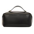thumbnail image 1 of Bolso De Cosméticos Bolsa de cosméticos de cuero PU de gran capacidad bolsas de lavado impermeables para acampar (negro) Ehuebsd Para Estrenar, 1 of 9