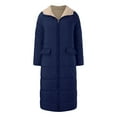 thumbnail image 5 of Rrunsv Womens Full Zipper Hooded Puffer Jacket Long Winter Coats with Pockets(Navy,S), 5 of 5