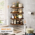 thumbnail image 5 of Fairy 4 Tier Walnut Corner Floating Shelves for Wall, Space-Saving Corner Shelf Unit for Home Storage and Display, 5 of 8