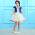 thumbnail image 6 of KAWELL Little Girls Snow Dress Elastic Waist Backless Princess Dress Costume Birthday Party Cosplay Christmas Halloween Dress up Tutu Outfits, 6 of 7