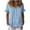 01# Light Blue, variant on Ihhxva Women's Linen Tops V-Neck Blouse Loose Fit Button Detail Flutter Sleeves Casual Summer Top Airy Flowy Tunic for Beach Vacation S-2XL