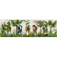 thumbnail image 2 of Fab Funky 14x7 Black Ornate Wood Framed with Double Matting Museum Art Print Titled - Tropical Giraffes, Bright, 2 of 4