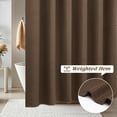 thumbnail image 6 of Inosoo Thick Waffle Weave Shower Curtain, 72"x 72" Luxury Hotel Fabric Shower Curtains for Bathroom, Heavy Duty Fall Cloth Bath Curtain, Coffee Brown, 6 of 13
