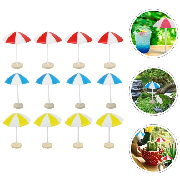 DEEPCRAFF 8Pcs Mini Beach Sun Umbrella For Garden Views Home Decoration Office Ornament Hobbyists Craft Enthusiasts