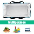 thumbnail image 5 of Snowman Reusable Foldable Large Capacity Oxford Cloth Storage Basket Shopping Bag Laundry Basket, 5 of 7