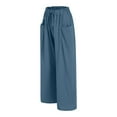 thumbnail image 7 of Womans Pants Wide Leg Baggy Navy Pant Womens Pants Casual Comfy Work Pants Women Clothing, 7 of 7