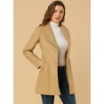 thumbnail image 2 of INSPIRE CHIC Manteau Trench Long pour Femme, Mignon, à Col Rabattu, à Simple Boutonnage, avec Ceinture, 2 of 6