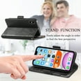 thumbnail image 4 of Case for iPhone X/XS Cover Leather Wallet Folio Case Book Design Flip Magnetic Closure - Black, 4 of 5