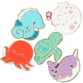 thumbnail image 2 of Miangastore Broche Épingle Émail Multi Couleur Alliage 5 Pcs, 2 of 9