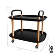 thumbnail image 2 of Carrito de bar 2 Niveles Servicio tipo Eams negro PEQUEÑO, 2 of 7