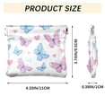 thumbnail image 3 of PU Leather Coin Purse Wallet Compact Water-Resistant Card Cases Money Organizers Pink and Blue Butterflies, 3 of 7