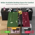 thumbnail image 3 of Eunos 53 inch L Shaped Gaming Desk with Power Outlets & LED Light, Computer Desk with 4 Tiers Drawers for Home Office, Black, 3 of 8