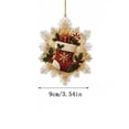thumbnail image 3 of Clearance! 6Pcs Wooden Christmas Ornaments DIY Pearl Art Kits for Adults, Hanging Diamond Art Christmas Ornaments Set with Pearls, Special-Shaped Gems & Jute Twine, Christmas Decor Craft(A), 3 of 6