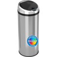 thumbnail image 1 of iTouchless 13 Gallon Platinum Edition Touchless Sensor Kitchen Trash Can with Odor Control System, Round Garbage Bin for Home or Office, Brushed Stainless Steel, 1 of 6