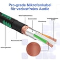 thumbnail image 3 of Cable de micrófono XLR a XLR Pro, 4,5 m, paquete de 2 unidades, macho a hembra, verde, 3 of 7