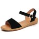 thumbnail image 2 of Ndcxsfigh Sandalias Planas Cómodas para Mujer Sandalias Tacón Con Hebilla Y Correa Al Tobillo (Negro 40), 2 of 9