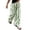 Green*, variant on RUTAYY Girls Wide Leg Pants Stripe Print Elastic Waist Drawstring Pockets Trousers Lightweight Casual Wear Light Purple