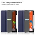 thumbnail image 2 of Dteck Slim Fit Case For iPad Pro 12.9 inch 2020 4th Generation with Built-in Pencil Holder, [Support Apple Pencil Wireless Charging] Tri-Fold Stand Magnetic Flip Auto Wake Sleep Case CoverBlue, 2 of 9