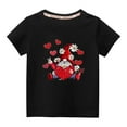 thumbnail image 1 of Penkiiy Haut à Manches Courtes Imprimé Col Rond Mode Mignon pour Enfants Garçons Filles 4-5 Ans Noir, 1 of 6