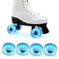 thumbnail image 3 of Ruedas para patines 4 Piezas con cojinetes incorporados luminosas duraderas para patinaje en filas y skate Azul Sunnimix Rueda de patines, 3 of 8
