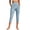 #0130-Blue, variant on TaTaai Womens Printed Slim Fit Capri Leggings Yoga Pants with Pockets High Waist Stretchy Trousers Bottoms for Daily Gym