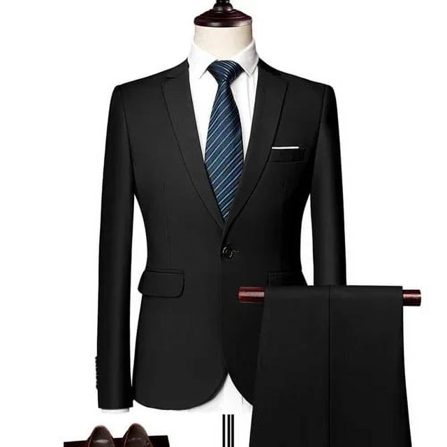 Blazers-Conjunto de 2 piezas para hombre, traje informal de negocios, chaqueta, abrigo, pantalones, M-6XL, novedad de 2023