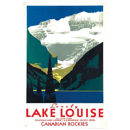 Canada - Lake Louise - Vintage Travel Poster (16x24Inches)