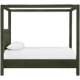 thumbnail image 4 of Meridian Furniture Lit Complet Rembourré en Velours Vert Salina, 4 of 11
