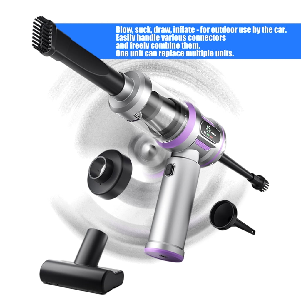 Miiottaa Cordless Vacuum & Air Blower Multifunction Car Interior Cleaner Compressed Air Duster Brushless Motor Keyboard Cleaner