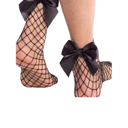 

Dewadbow Women Girl Hollow Lace Fancy Ankle Socks Spring Mesh Short Socks