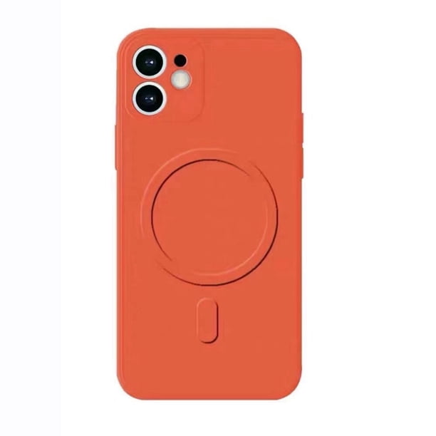 Magsafing funda de carga inalámbrica para iPhone 13 12 11 Pro Max 14 7 8 Plus X Xs Xr silicona líquida magnética a prueba de golpes Coque Tan Jianjun unisex