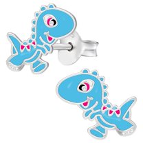 Cartoon Dinosaur 925 Sterling Silver Stud Earrings