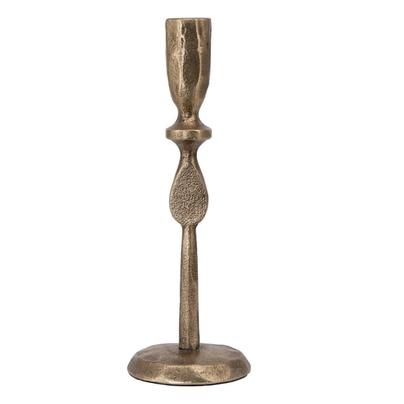 My Texas House Gold Christmas Taper Candle Holder, 9"