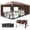 Brown, variant on 10x10 Pop Up Canopy Tent with Sidewalls, Outdoor Gazebo Canopy Tent with 2 Doors and 2 Windows, Patio Event Tents Outdoor Commercial Canopy for Parties, Black