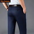 thumbnail image 3 of Pantalones casuales de negocios para hombre, de color 4, de tela modal, rectos, de alta calidad, de marca masculina, azul marino, gris claro, caqui y negro, 3 of 5