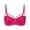 Hot Pink, variant on Women's Strappy Cutout Push Up Bra Adjustable Thin Strap Underwire Lift Support Fashion Bustier Comfort Bras