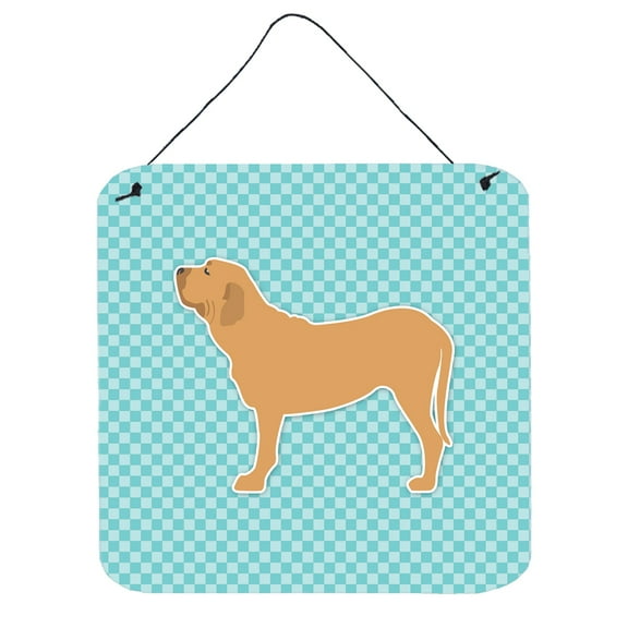 Carolines Treasures BB3779DS66 Fila Brasileiro Checkerboard Blue Wall or Door Hanging Prints