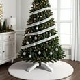 thumbnail image 3 of FabricLA Peach Faux Fur Tree Skirt Cut - 60-Inches with Rounded Edges (No Backing) for Christmas, 3 of 8