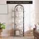 thumbnail image 4 of Industrial 5 niveles estante con metal arch, abiertos design, y adjustable feet - sturdy almacenamiento organizer para sala de estar, dormitorio, o oficina en casa (negra y graphite gris), 4 of 7