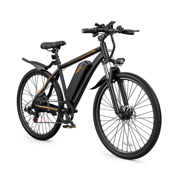 DYU 26" Electric Bike for Adults, 36V/10AH Removable Battery, Peak 750W Brushless Motor, 50 Miles Commuting Range, Front Fork Suspension, Shimano 7 Speed, UL2849
