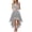 Womens Dress 5#Grey, variant on Women's Dress Solid Color Lace Elegant for Wedding Party Prom Formal Dresses Sleeveless Bridesmaid Dress, L