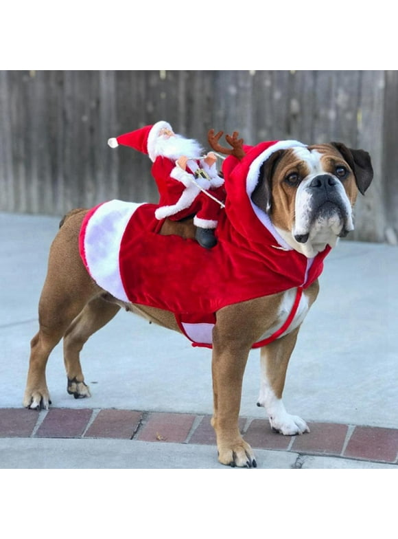 Dog Christmas Clothes,Dog Costume for Small Medium Large Dogs, Santa Claus Riding on Dog Costumes,Funny Dog Outfit for Extra Large Dogs,Dog Costumes Large Breed for Dogs Girl Boy