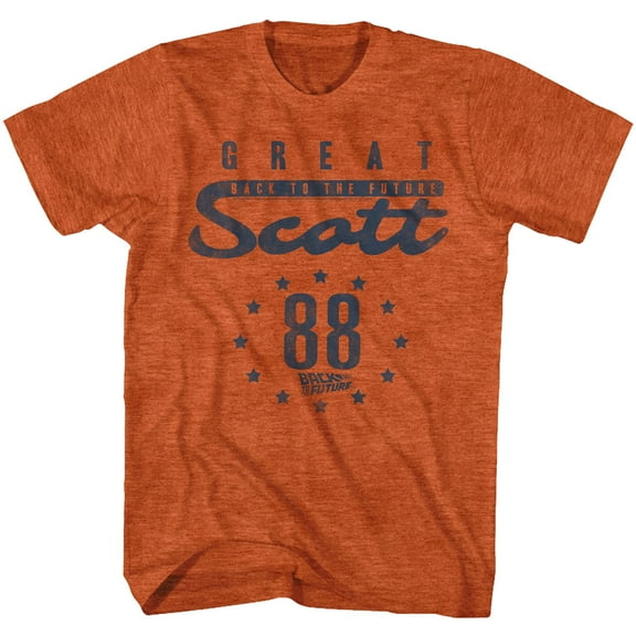 Back to the Future Great Scott 88' Orange Adult T-Shirt