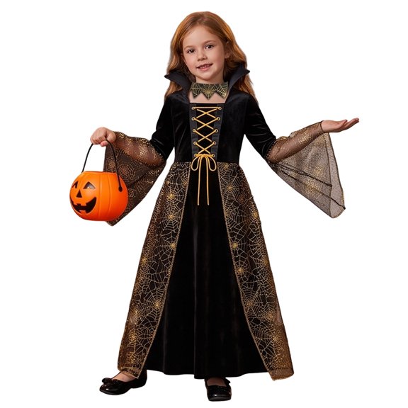 Girls Halloween Clothes Witch Dress,Kids Halloween Party Outfit