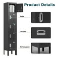 thumbnail image 2 of KAER Metal Locker with 5 Doors 66“ Storage Locker for Employees andstudent with Card Slot Lockable Steel Locker for School Gym Home Office Staff, 2 of 6