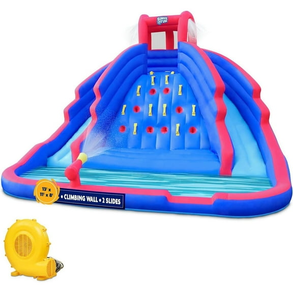Sunny & Fun Fun Inflatable Water Slide & Pool for Kids Backyard Water Park