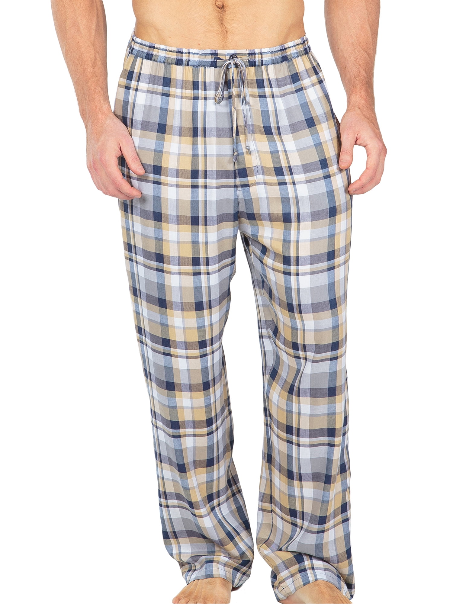 Men’s Woven Plaid PJ Pants - Pajamas in Bamboo Viscose by Texere ...