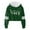 01_Green, variant on QUOTAY Girls Short Cropped Hoodie Loose Casual Pullover with Letter Print and Striped Long Sleeves Cute Sweatshirt Top for Everyday Wear Hoodies for Girls 02_Black,3-4 Years